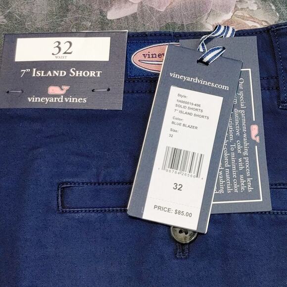 Vineyard Vines 7" Island Short Mid Rise Regular Fit Blue Blazer Mens Size 42 NWT - Picture 5 of 6
